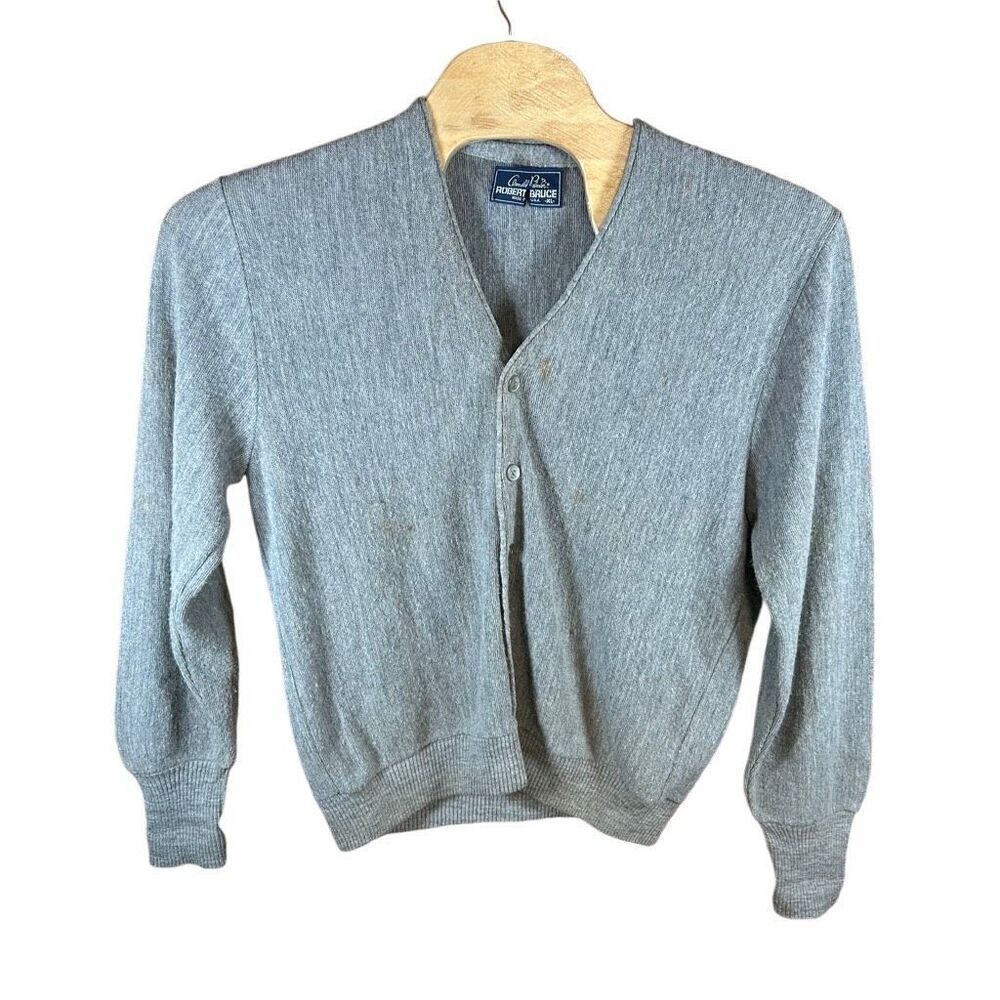 Vtg Grandpa Sweater Golf Grungy Academia Dirty Old Man Wool Cardigan XL Arnold P
